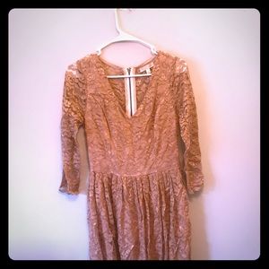 Caramel Lacy Dress